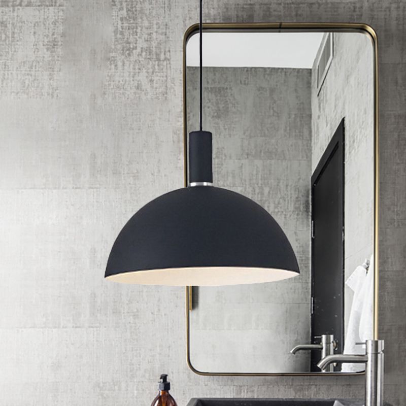 Aluminum Hemisphere Pendant Lamp One Light Contemporary Pendant Light for Dining Room