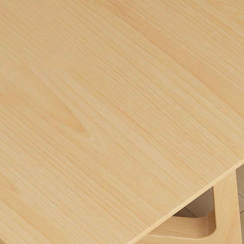 Solid Wood Top Dining Table Traditional Luxury Table with Pine Wood Sled Base