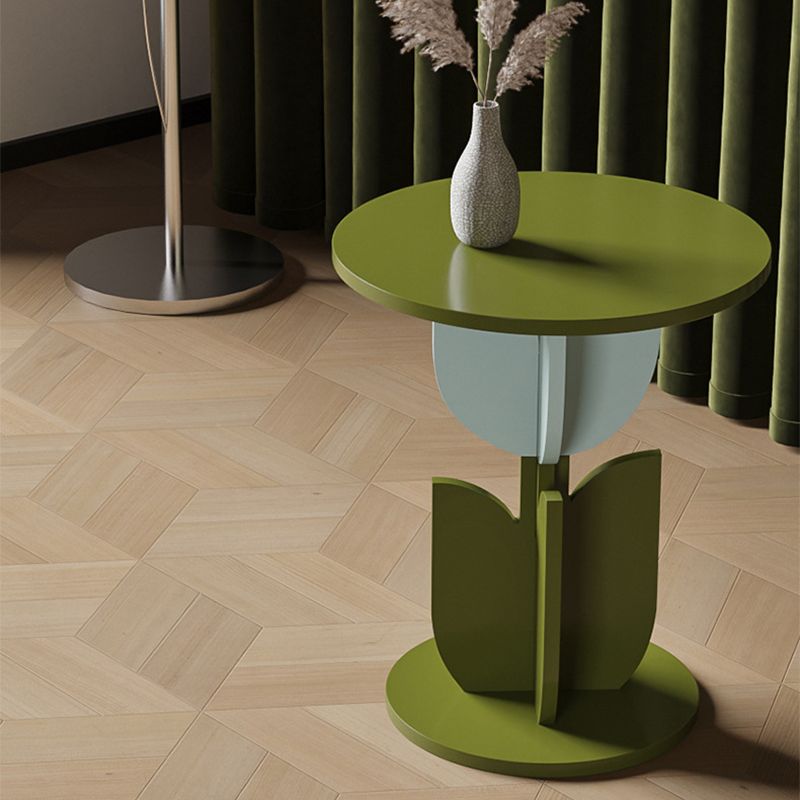 Modern Style Colored Irregular Side Table Faux Wood End Table Set