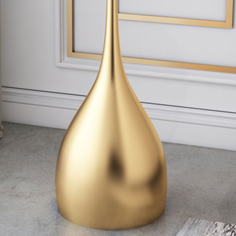 Round Side Table with Metal Pedestal Modernism Tray Top Side Table