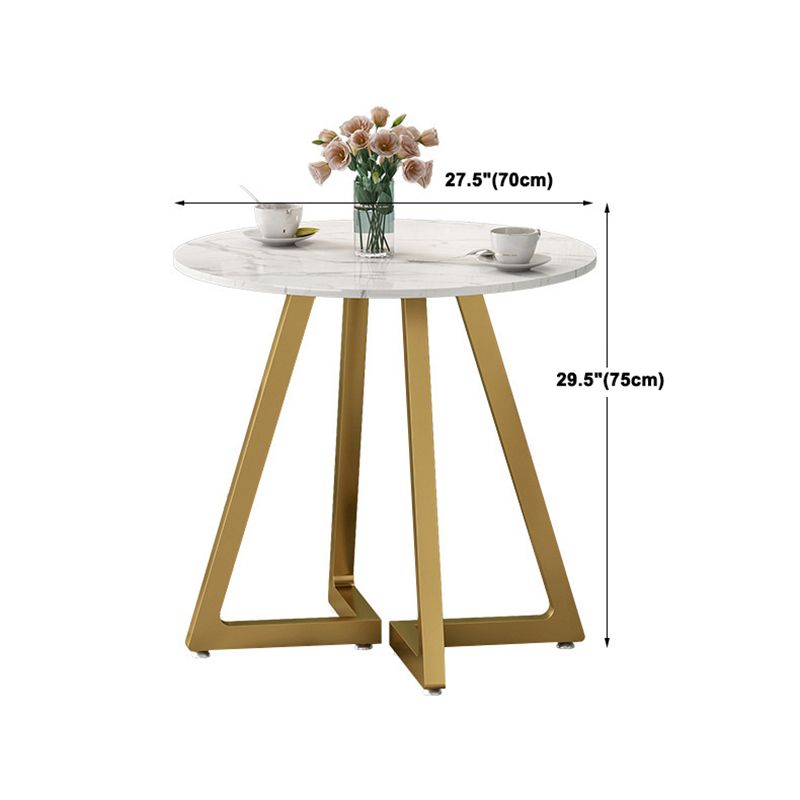 Glam Stone Dining Set Round 1/2/3/4/5 Pieces Dining Set for Home Use