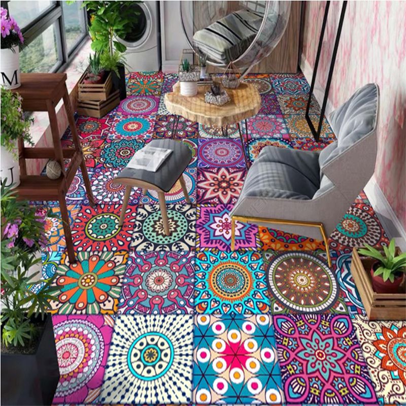 Tapis bohème coloré Tapis à imprimé multicolo