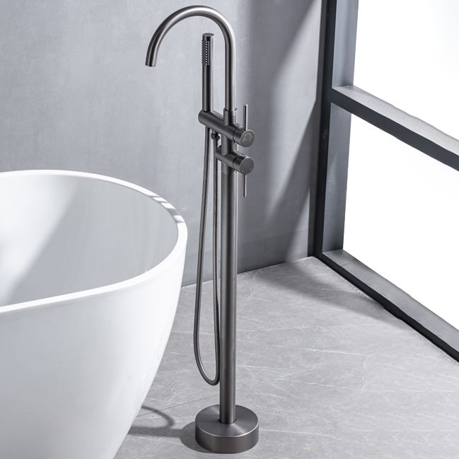 Floor Mounted Copper Freestanding Tub Filler Freestanding Rotatable Tub Filler Trim