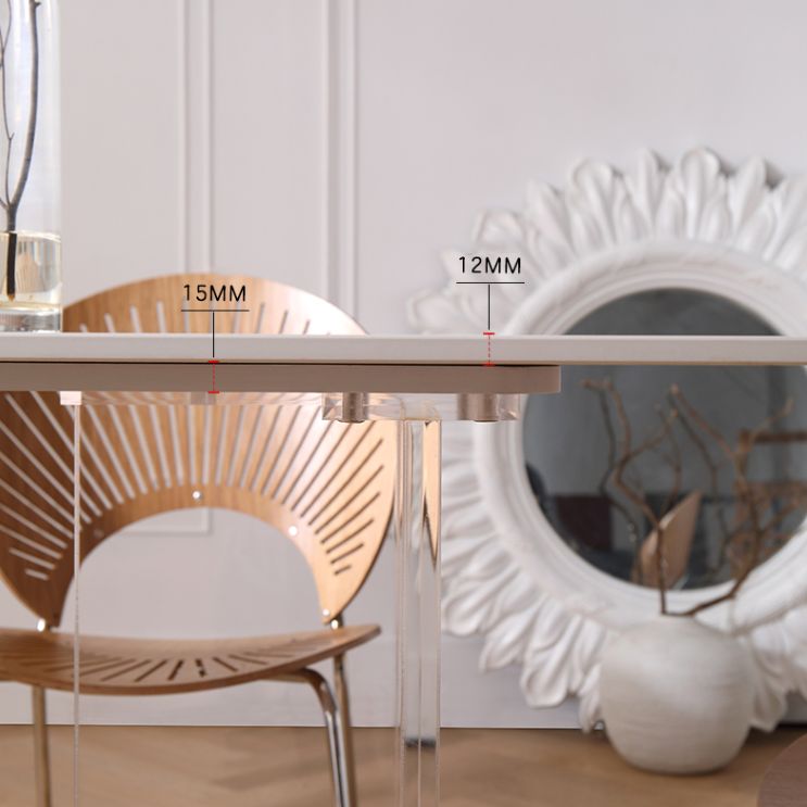Modern Rectangle Dining Table Sintered Stone Dinner Table for Dining Room