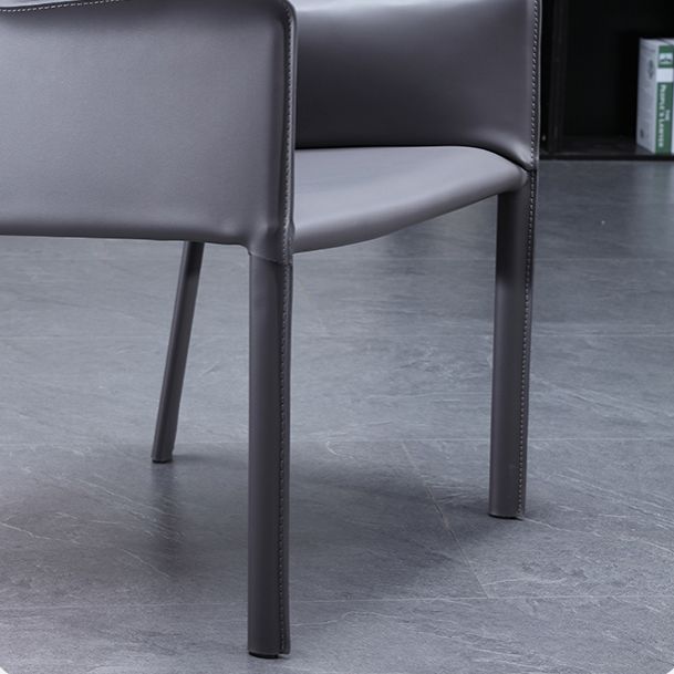 Chaise de salle à manger moderne en similicuir, finition mate, fauteuil de salle à manger Parsons