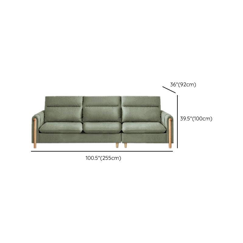 Storage Contemporary Sofa with Square Arm and Sewn Pillow Back