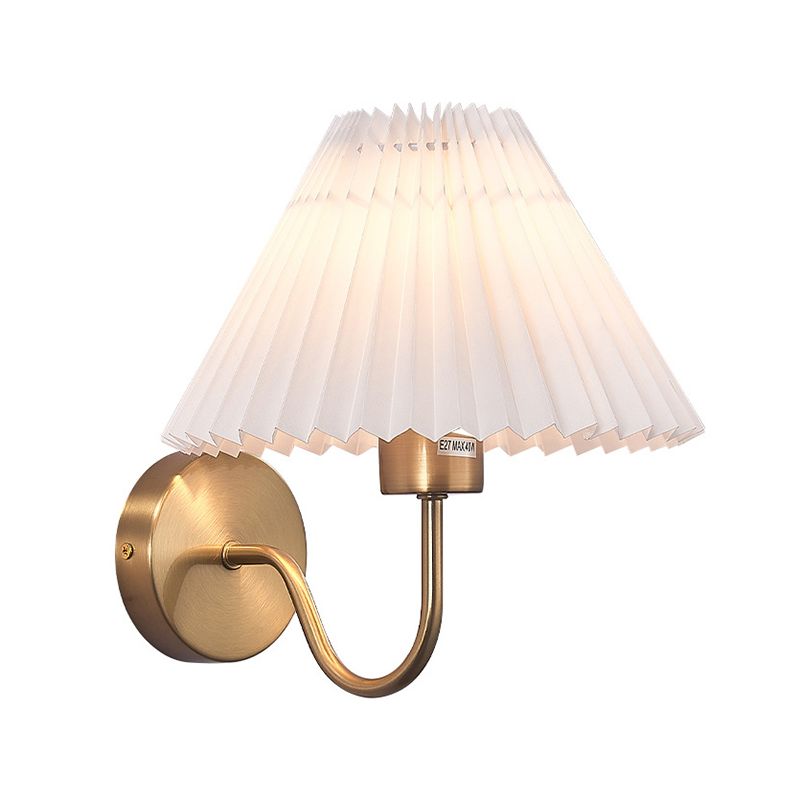 Contemporary Bathroom Vanity Light Fabric Shaded 1 Light Bath Bar