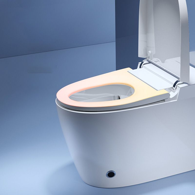 Contemporary White Floor Standing Bidet with Heated Seat and Foot Sensor