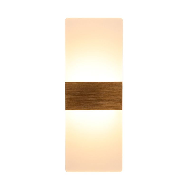 Lámpara de pared LED acrílica rectangular de aluminio cepillada estilo contemporáneo Simplicidad de apliques de interior para pasillo del pasillo
