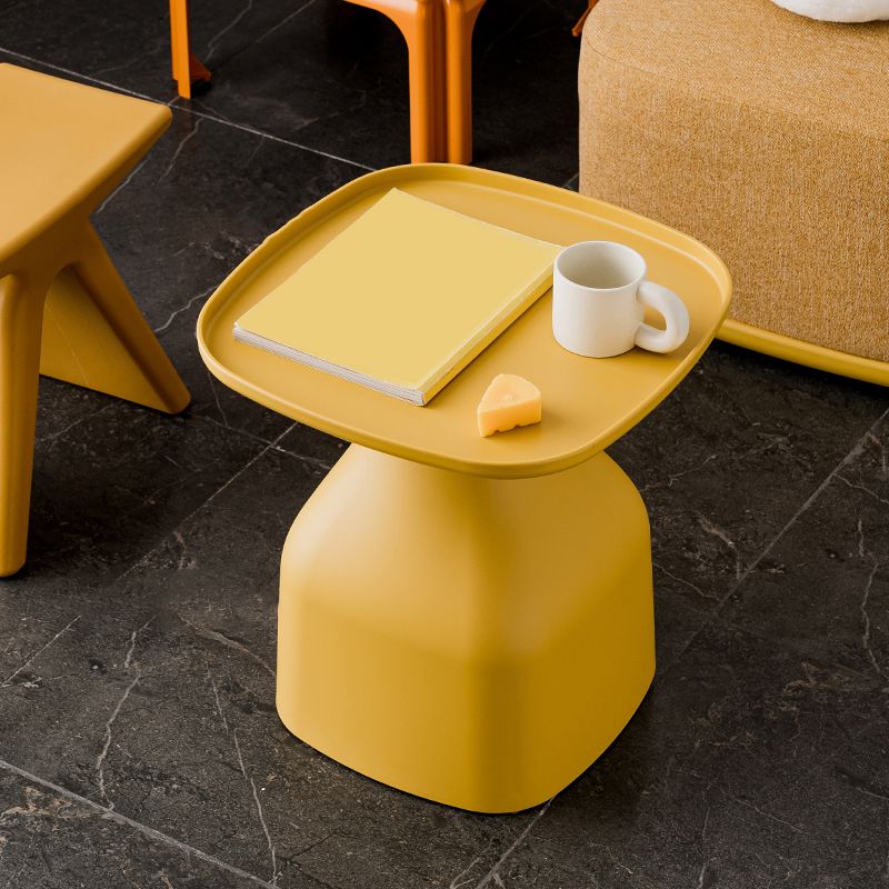 Plastic End Table Set Pedestal Tray Top Side Table for Bedroom