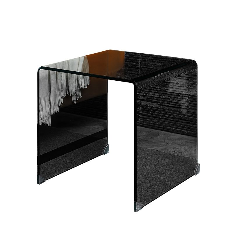 Contemporary Transparent Side Table Novelty Small Glass End Table for Home