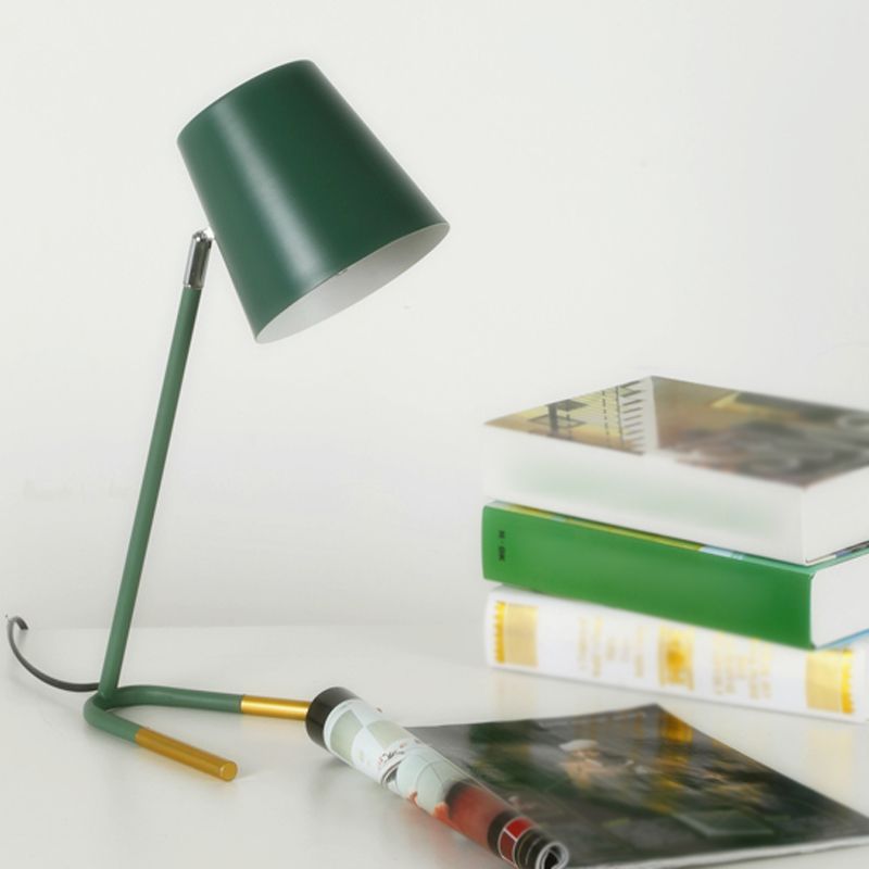 Metal Table Lamps 1 Light Contemporary Desk Lamps for Study Room