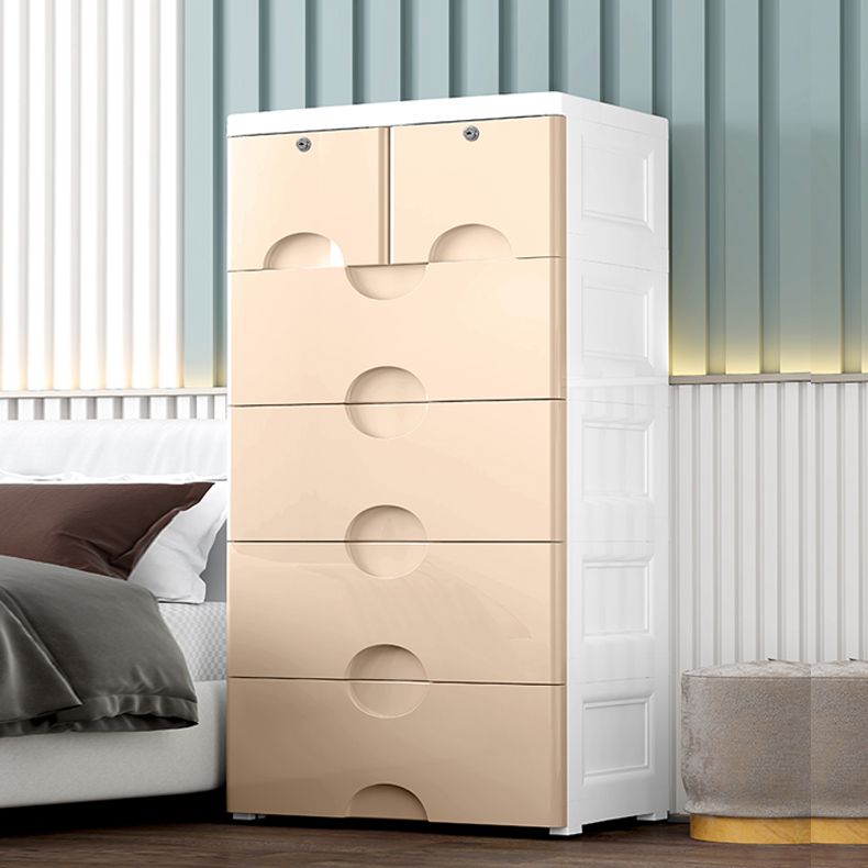 Modern Vertical Kids Dressers Plastic Nursery Dresser with Drawers for Home