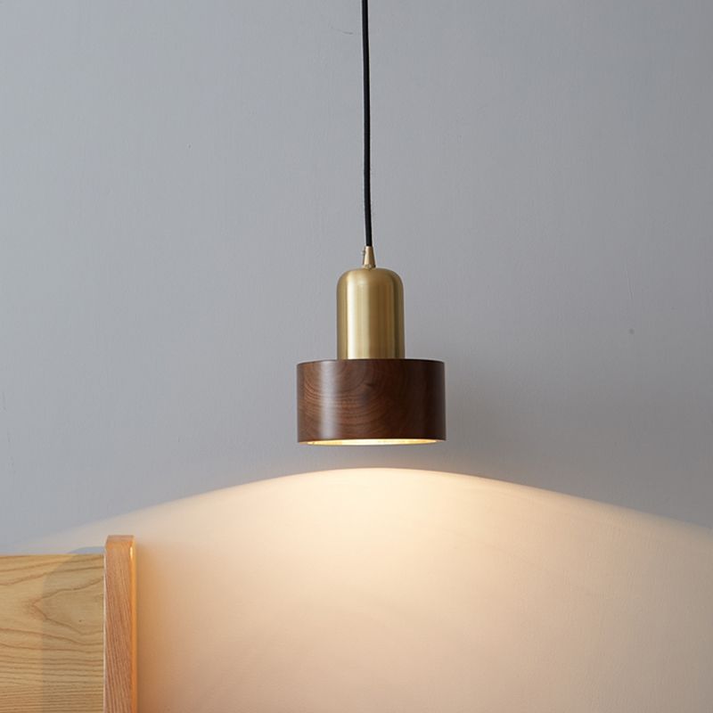 Illuminazione a parete dorata moderna 1 foglio di lampada da parete in ottone con legno per camera da letto