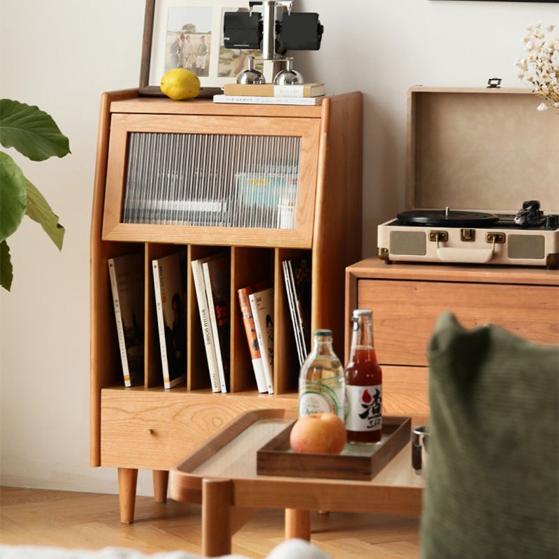 12" Wide Contemporary Corner Table Solid Wood 4 Legs Side Table