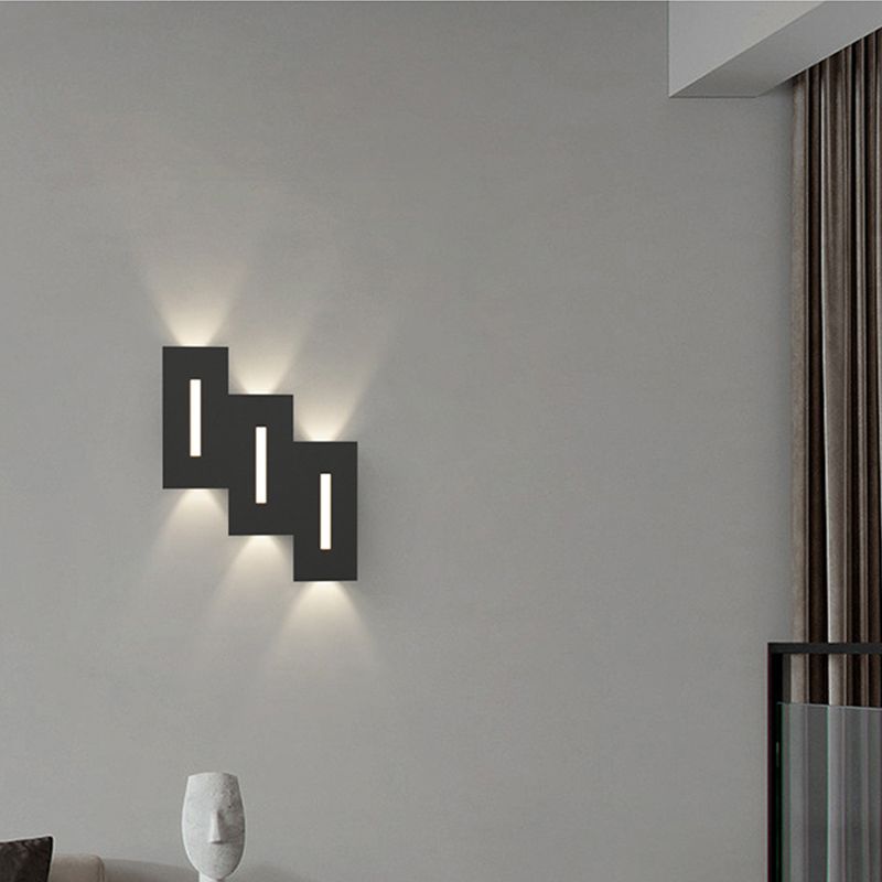 Metal Geometric Wall Light Nordic Black LED Wall Sconce for Living Room
