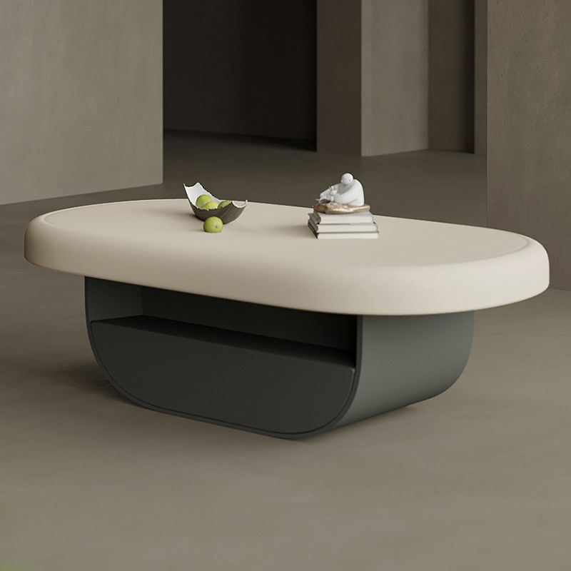 Contemporary Irregular Coffee Table Modern 15.7-In High 1 Single Cocktail Table