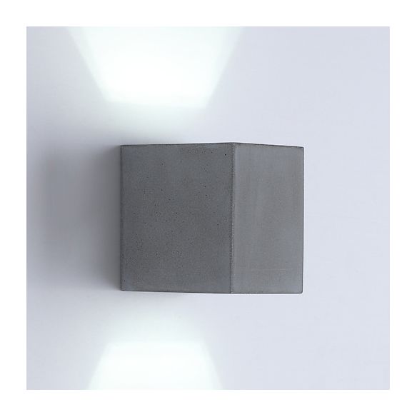Quaderwandleuchte moderne 1-Licht-Wandlampe mit Zementschatten für Gang