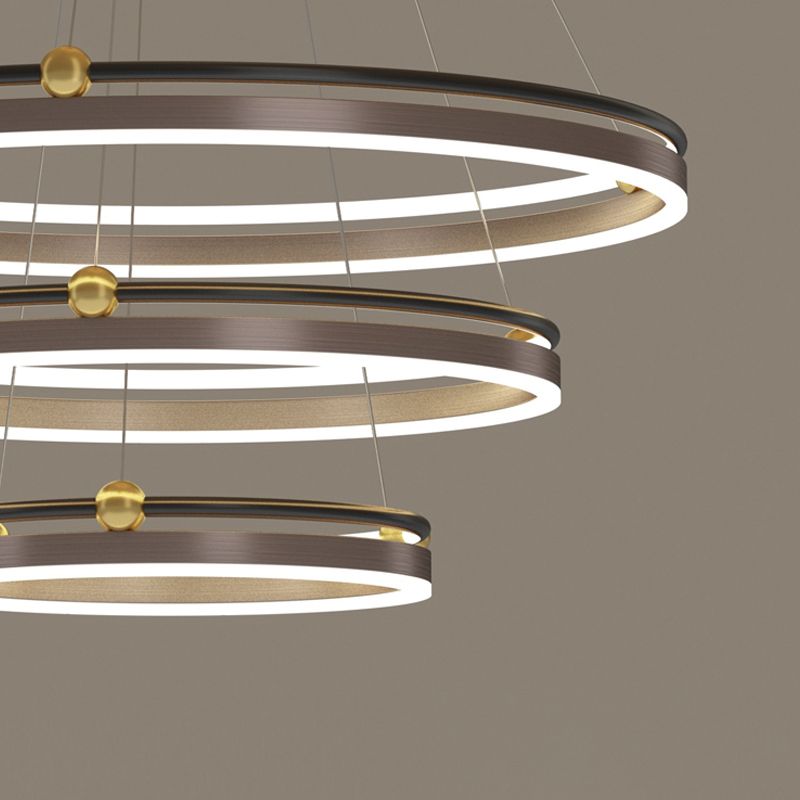 Modern Aluminum Chandelier Multi-Layer LED Chandelier Pendant Lamps for Living Room