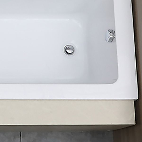 Acrylic Soaking Bathtub Antique Finish Drop-in Back to Wall Bath Tub