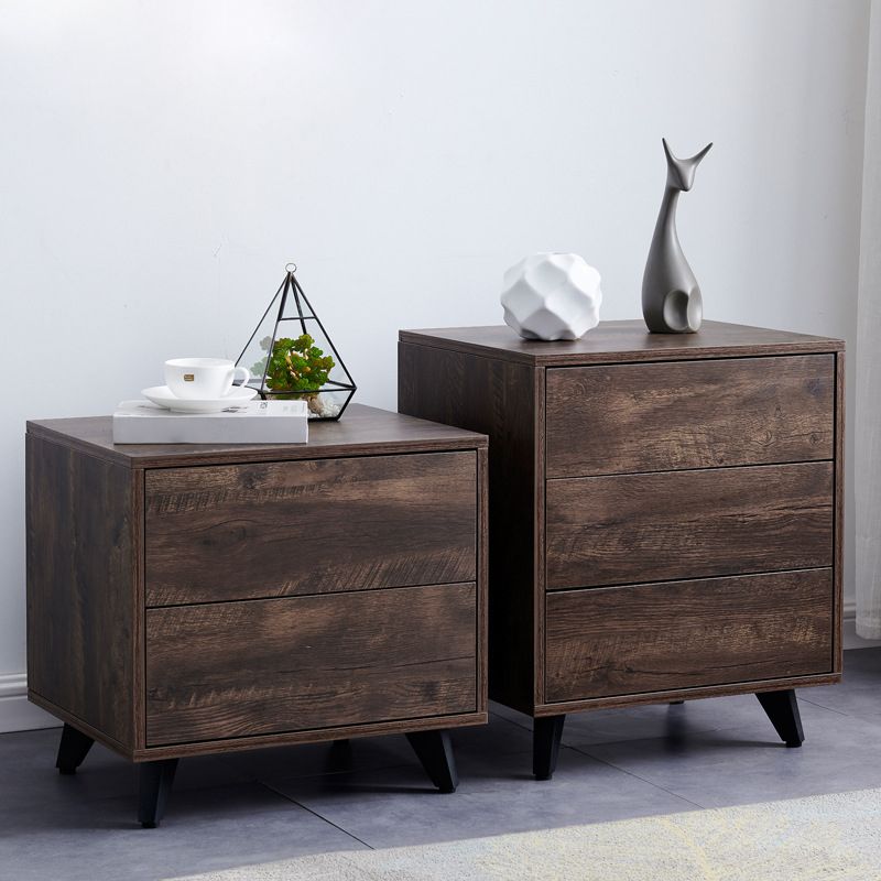 15.74" Wide Contemporary Accent Chest with Drawers Rectangle  Wood Chest
