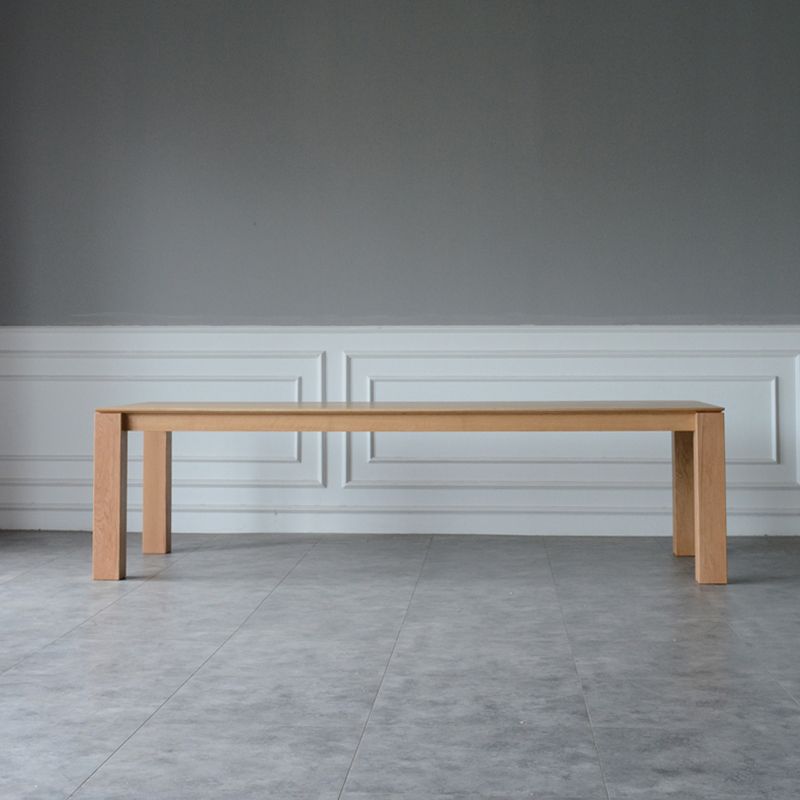 Mesa rectangular contemporánea de madera maciza mesa de comedor de madera con 4 patas