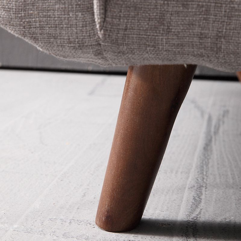 2/3 Seater Modernism Linen Standard Sofa Cushions Flared Arm Sofa