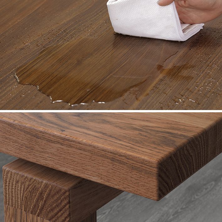 Dennen vaste houten rechthoektafel moderne eettafel met dubbel voetstuk voor restaurant