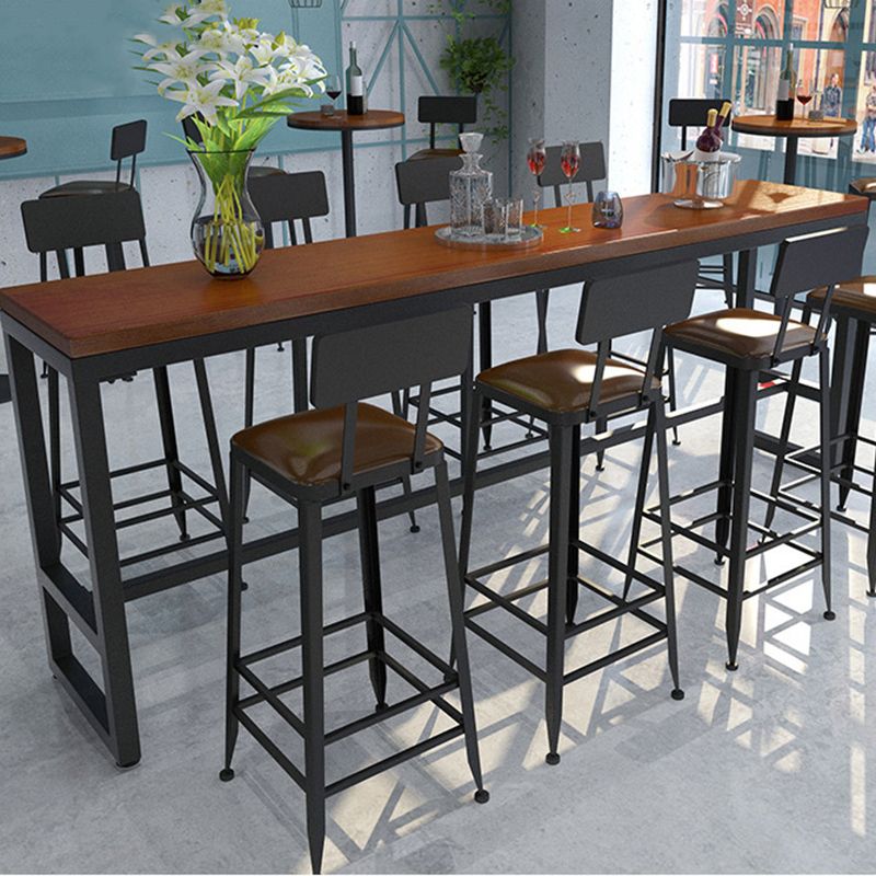Industrial Style Rectangle Bar Counter Table Wooden Bar Counter Table
