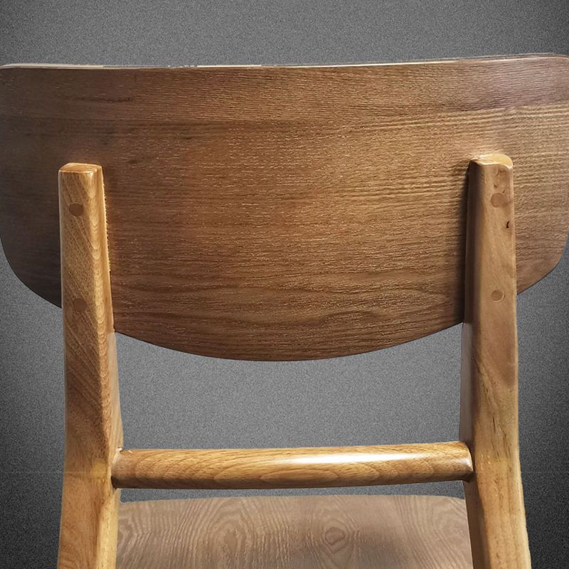 Silla de comedor industrial de madera, escalera, silla lateral trasera para cocina