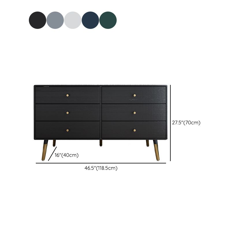 Glam Storage Chest Dresser Horizontal Storage Chest with Drawers