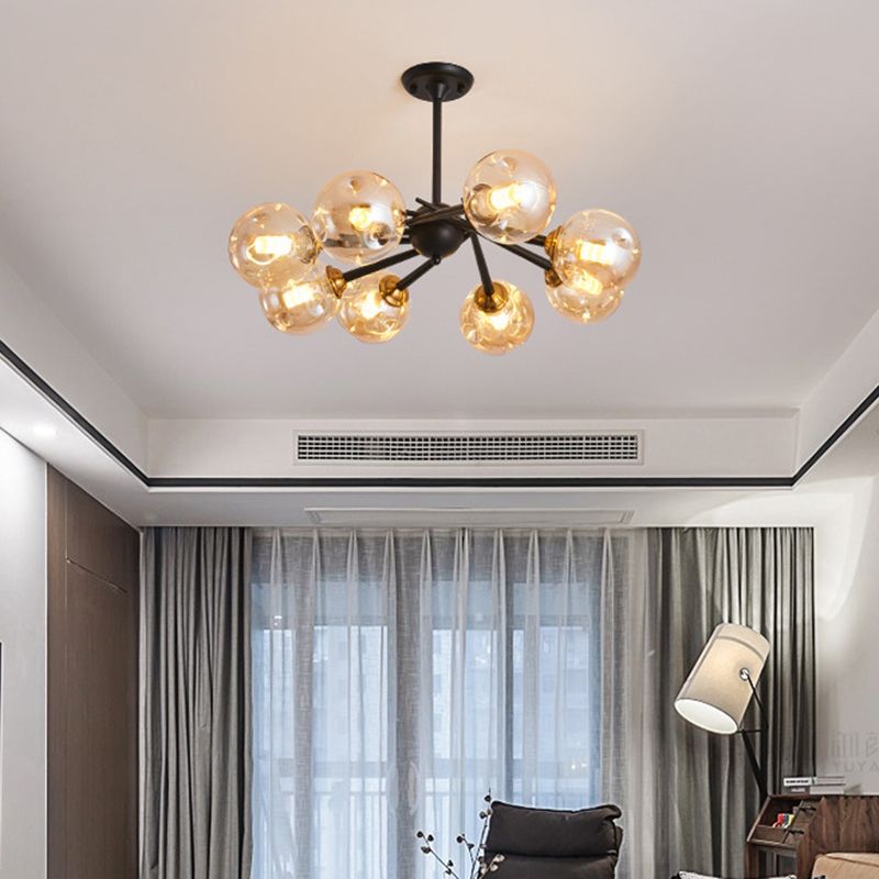 Spherical Chandelier Pendant Light Modern Style Glass Chandelier Lighting Fixture