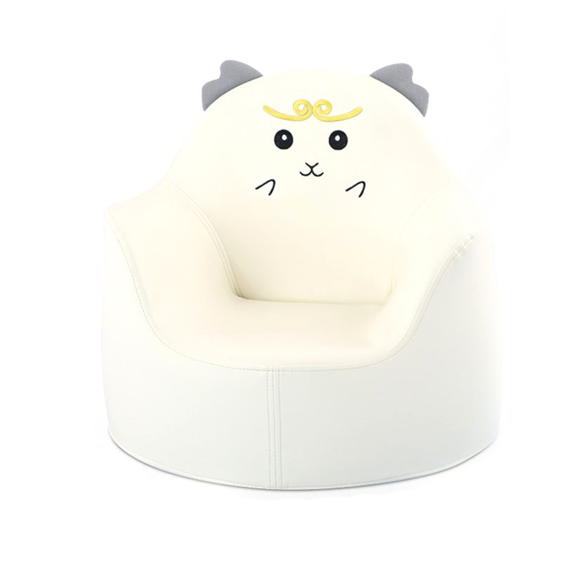 19.69"L x 19.69"W x 17.72"H Modern PU Camel Back Barrel Chair for Living Room