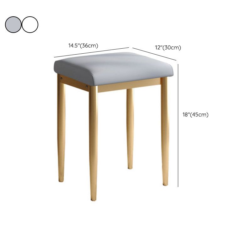 Leather Standard Stool Modern Style Simple Household Rectangular Stool