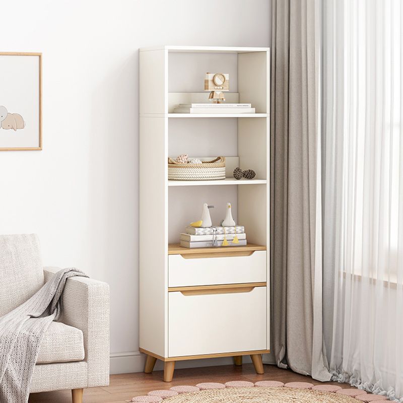Contemporary Style Simple Wood Chest with Shelves for Living Room