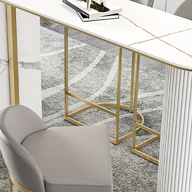 Stone Bar Table Modern Style Bistro Pub Table for Dining Room