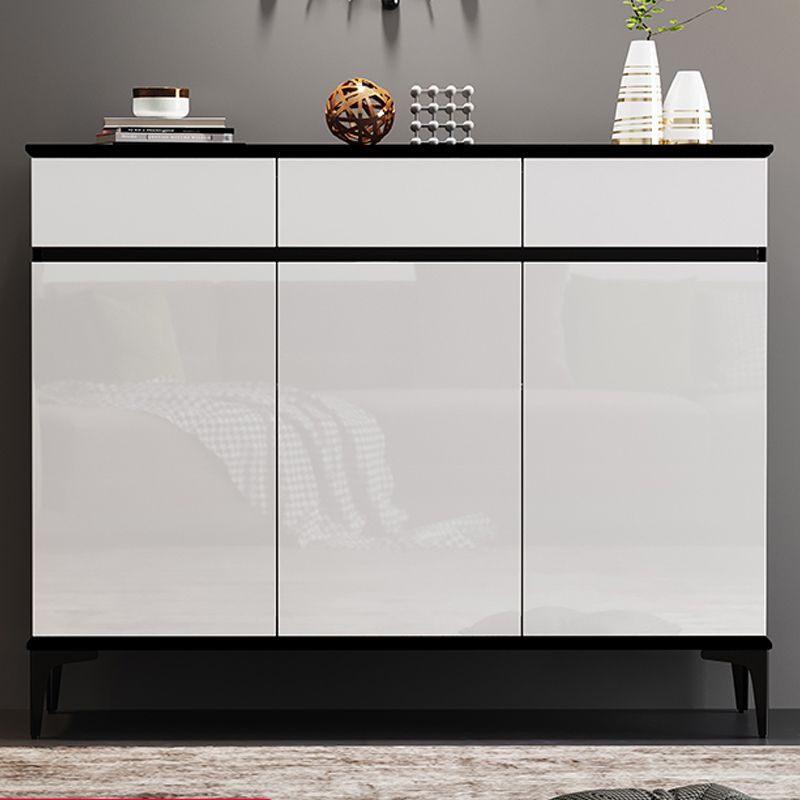 Modern Simple 39.4" Tall Cabinet 2/34 - Drawer Gray and Black Storage Cabinet