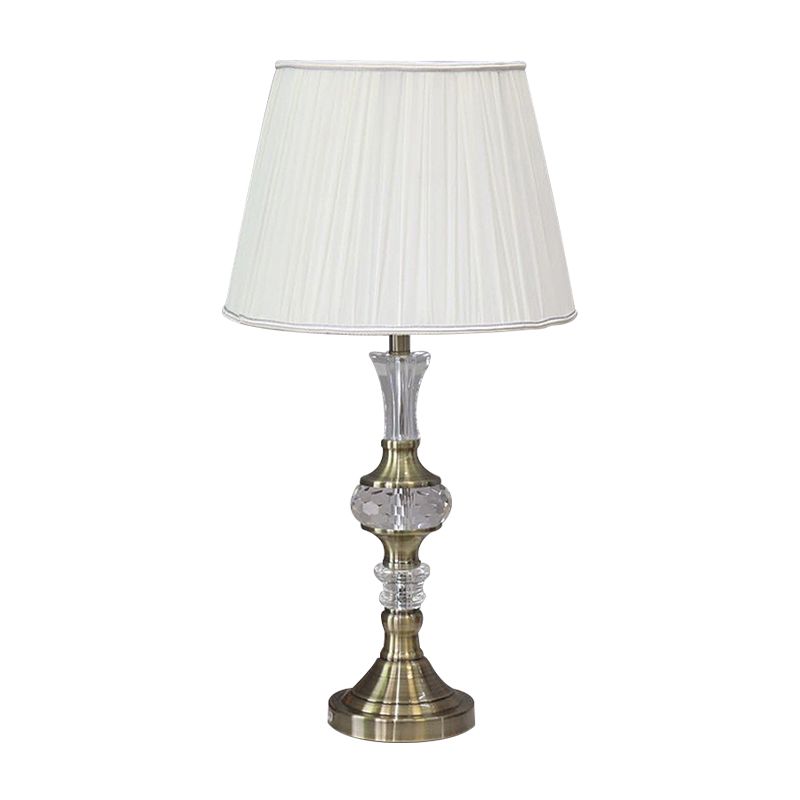 Lámpara contemporánea de 1-bulb nocturna de oro de oro con acento de cristal con acento de cristal