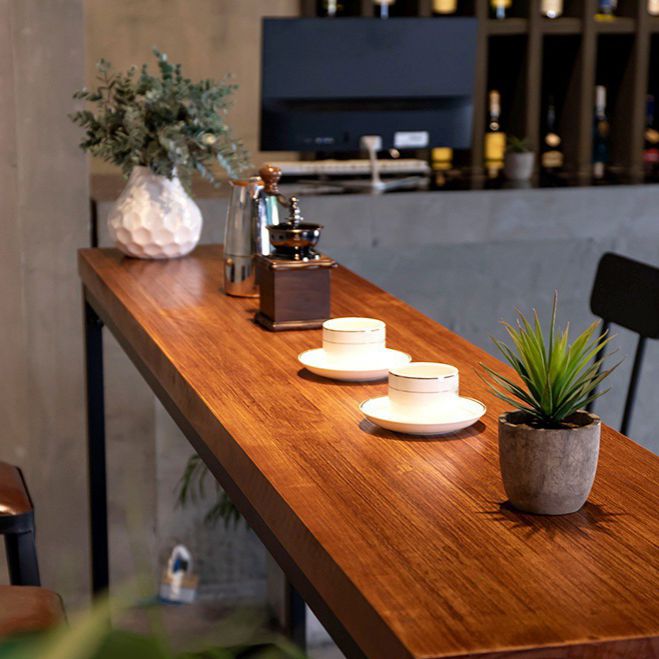 Industrial Bar Table Set 1/4/7/9 Pieces Solid Wood Pub Table Set for Indoor