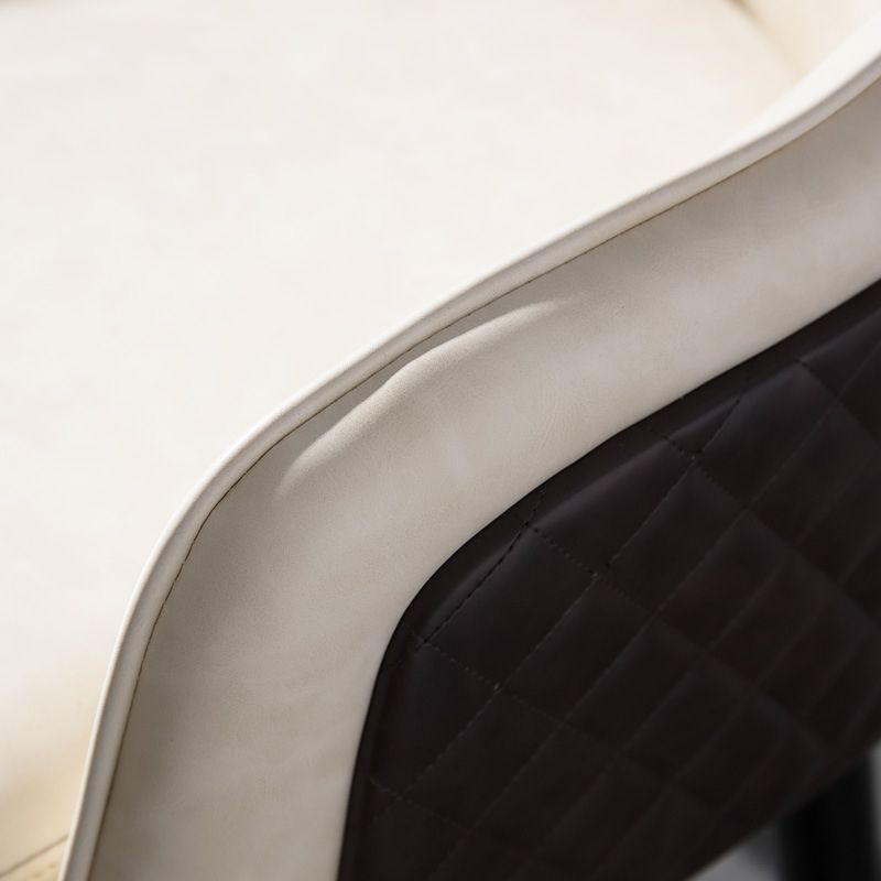 Leather Arm Chair Glam Style Indoor Dining Chair for Dining Room