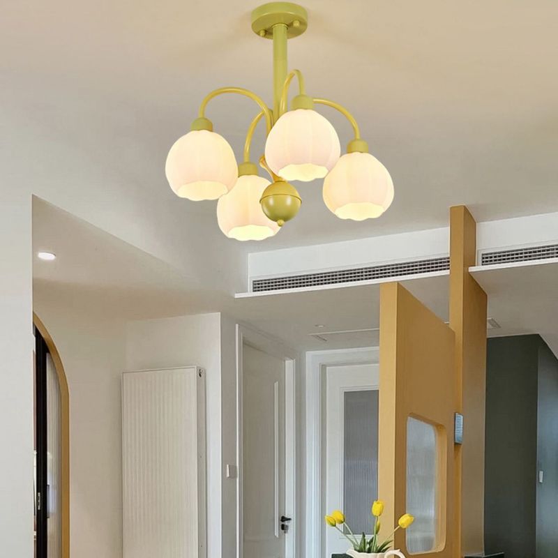 Modern Style Ceiling Lamp Creative Glass Shade Flush Mount Light Fixture