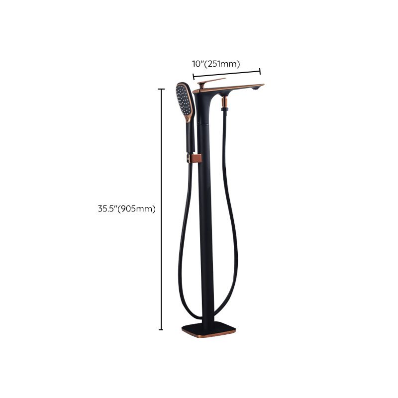 Modern Free Standing Tub Filler Faucet Copper Freestanding Tub Filler Trim
