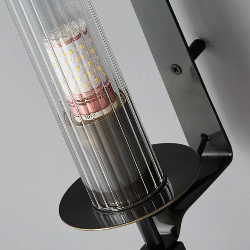 Geometric Wall Lighting Simplicity Metal 1 Light Rustic Wall Sconces in Black