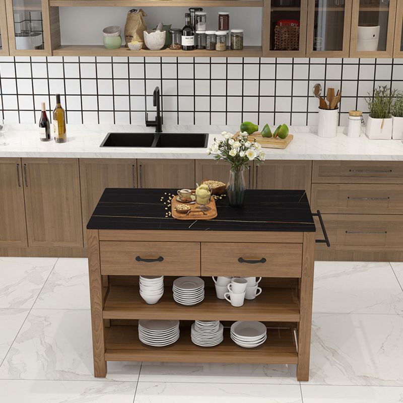 Modern Pine Solid Wood Rectangle Island Table for Kitchen Dining Room