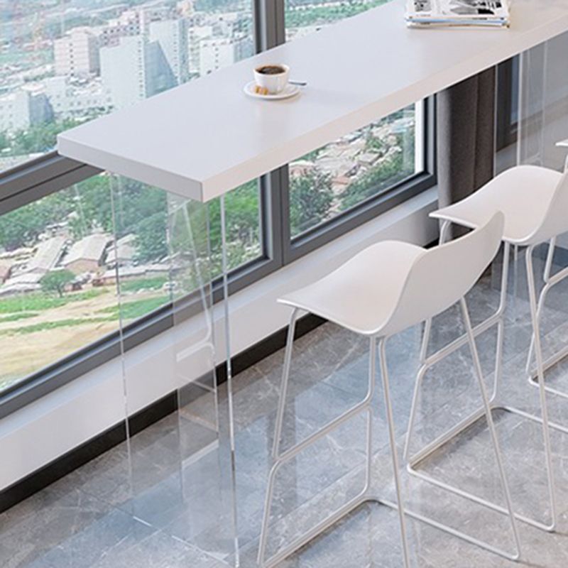 Contemporary Style 1/3/4 Pieces Stone Rectangular Bar Table Set for Indoor