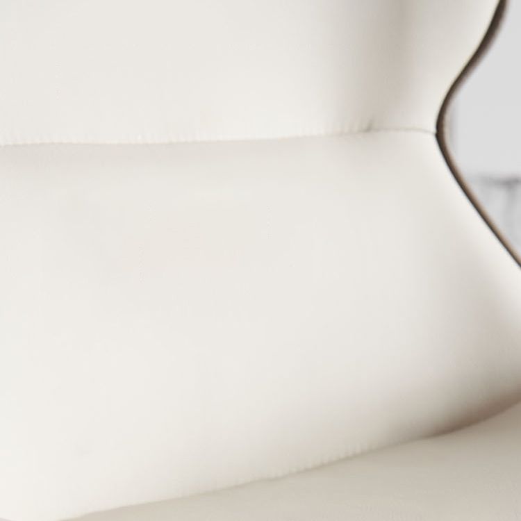 Silla auxiliar de cuero contemporánea para sala de estar con acabado mate Wingback Silla de comedor