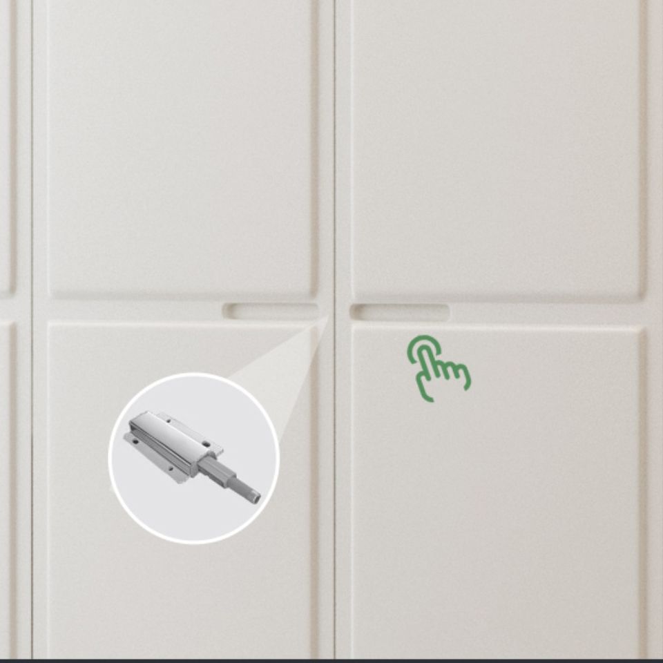 Contemporary Wardrobe Closet with Drawer White Wardrobe Cabinet