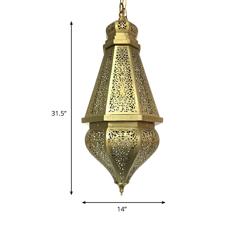 1 Bulbe Laser Coup Tradition d'éclairage du pendentif plafond Metal Light en laiton