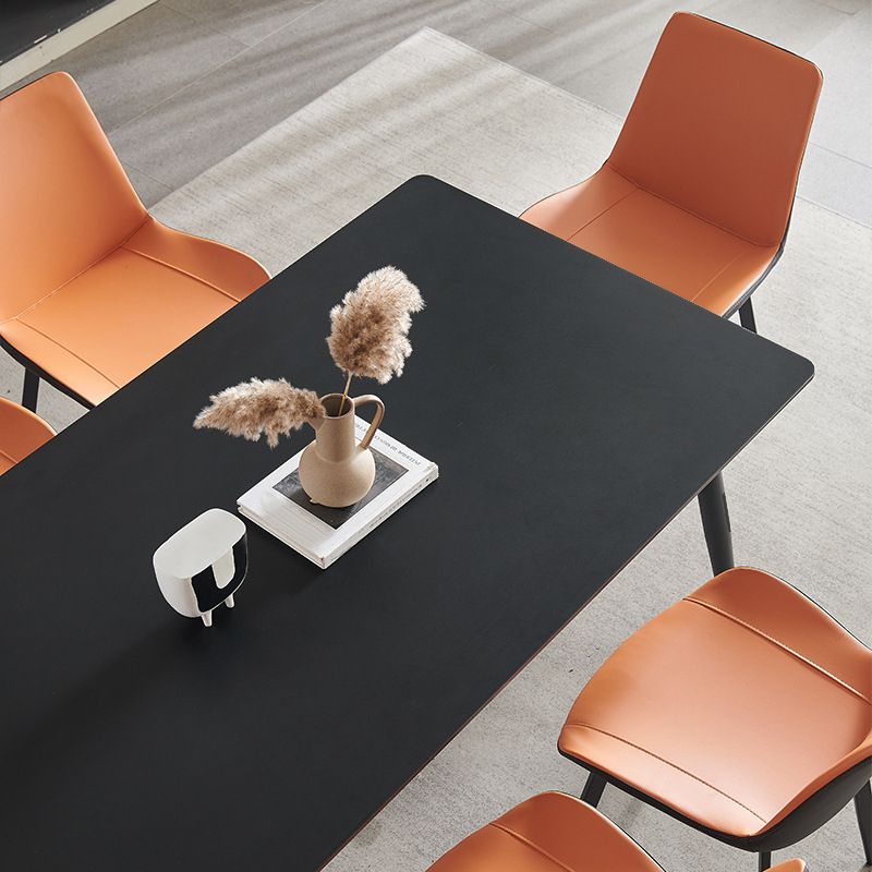 Simplicity Rectangle Dining Table Kitchen Metal Base Dining Table