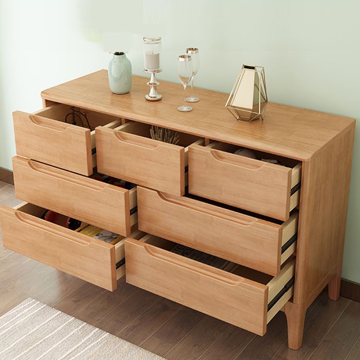Rubberwood 15.4" D Accent Chest Drawers Included Storage Cabinet